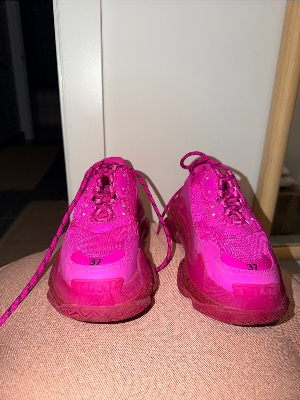 Balenciaga Pink Triple S Sneakers